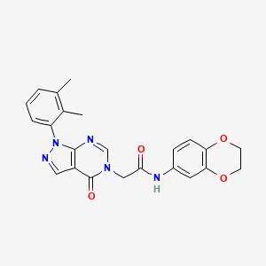 molecular formula C23H21N5O4 B2904568 N-(2,3-dihydro-1,4-benzodioxin-6-yl)-2-[1-(2,3-dimethylphenyl)-4-oxo-1H,4H,5H-pyrazolo[3,4-d]pyrimidin-5-yl]acetamide CAS No. 895023-36-6