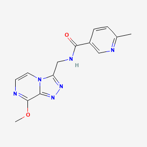 molecular formula C14H14N6O2 B2904628 N-((8-methoxy-[1,2,4]triazolo[4,3-a]pyrazin-3-yl)methyl)-6-methylnicotinamide CAS No. 2034368-24-4