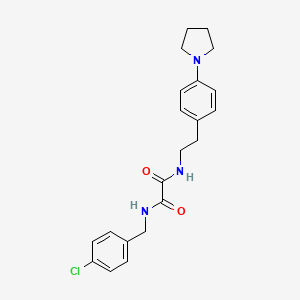molecular formula C21H24ClN3O2 B2904632 N1-(4-chlorobenzyl)-N2-(4-(pyrrolidin-1-yl)phenethyl)oxalamide CAS No. 954011-81-5