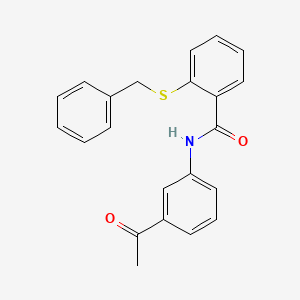 N-(3-acetylphenyl)-2-(benzylthio)benzamide