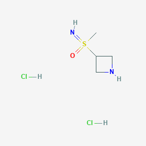 molecular formula C4H12Cl2N2OS B2904654 Azetidin-3-yl-imino-methyl-oxo-lambda6-sulfane;dihydrochloride CAS No. 2361634-00-4