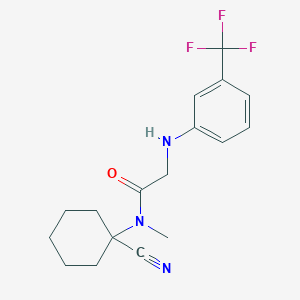 molecular formula C17H20F3N3O B2904657 N-(1-cyanocyclohexyl)-N-methyl-2-{[3-(trifluoromethyl)phenyl]amino}acetamide CAS No. 1259194-80-3