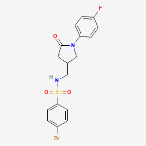4-bromo-N-((1-(4-fluorophenyl)-5-oxopyrrolidin-3-yl)methyl)benzenesulfonamide