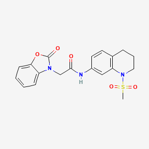N-(1-(methylsulfonyl)-1,2,3,4-tetrahydroquinolin-7-yl)-2-(2-oxobenzo[d]oxazol-3(2H)-yl)acetamide
