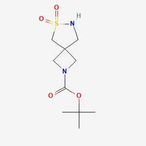molecular formula C10H18N2O4S B2904710 TERT-BUTYL 6-THIA-2,7-DIAZASPIRO[3.4]OCTANE-2-CARBOXYLATE 6,6-DIOXIDE CAS No. 2375273-36-0