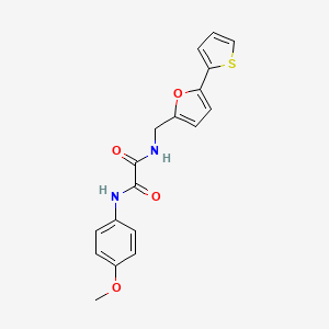 molecular formula C18H16N2O4S B2904717 N'-(4-methoxyphenyl)-N-{[5-(thiophen-2-yl)furan-2-yl]methyl}ethanediamide CAS No. 2097916-57-7