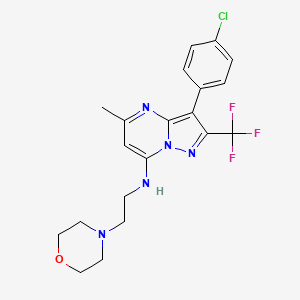 3-(4-chlorophenyl)-5-methyl-N-(2-morpholinoethyl)-2-(trifluoromethyl)pyrazolo[1,5-a]pyrimidin-7-amine