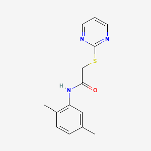 molecular formula C14H15N3OS B2904725 N-(2,5-DIMETHYLPHENYL)-2-(PYRIMIDIN-2-YLSULFANYL)ACETAMIDE CAS No. 403835-50-7