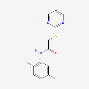 N-(2,5-dimethylphenyl)-2-pyrimidin-2-ylsulfanylacetamide