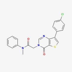 2-[7-(4-chlorophenyl)-4-oxothieno[3,2-d]pyrimidin-3(4H)-yl]-N-methyl-N-phenylacetamide
