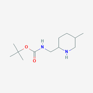 molecular formula C12H24N2O2 B2904728 tert-butyl N-[(5-methylpiperidin-2-yl)methyl]carbamate CAS No. 1782752-94-6
