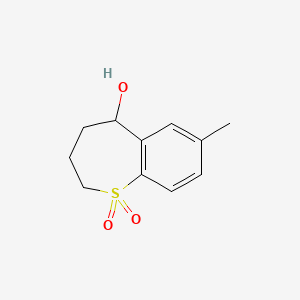 7-Methyl-2,3,4,5-tetrahydro-1-benzothiepin-5-ol 1,1-dioxide