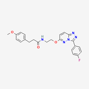 N-(2-((3-(4-fluorophenyl)-[1,2,4]triazolo[4,3-b]pyridazin-6-yl)oxy)ethyl)-3-(4-methoxyphenyl)propanamide