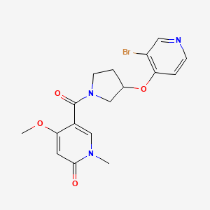 5-[3-(3-Bromopyridin-4-yl)oxypyrrolidine-1-carbonyl]-4-methoxy-1-methylpyridin-2-one