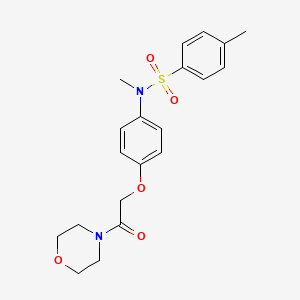 molecular formula C20H24N2O5S B2904741 N,4-dimethyl-N-[4-(2-morpholin-4-yl-2-oxoethoxy)phenyl]benzenesulfonamide CAS No. 398998-34-0