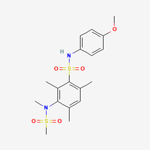 N-(4-methoxyphenyl)-2,4,6-trimethyl-3-[methyl(methylsulfonyl)amino]benzenesulfonamide