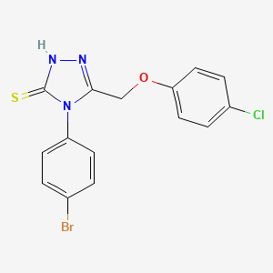 4-(4-bromophenyl)-5-((4-chlorophenoxy)methyl)-4H-1,2,4-triazole-3-thiol