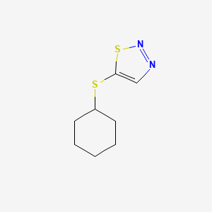 molecular formula C8H12N2S2 B2904745 5-(Cyclohexylsulfanyl)-1,2,3-thiadiazole CAS No. 338420-18-1