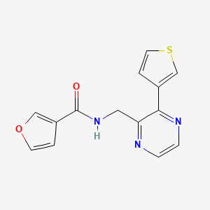 N-((3-(thiophen-3-yl)pyrazin-2-yl)methyl)furan-3-carboxamide