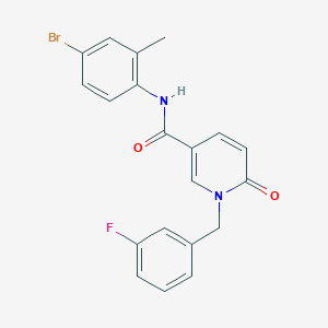 molecular formula C20H16BrFN2O2 B2904764 N-(4-bromo-2-methylphenyl)-1-[(3-fluorophenyl)methyl]-6-oxo-1,6-dihydropyridine-3-carboxamide CAS No. 941910-98-1