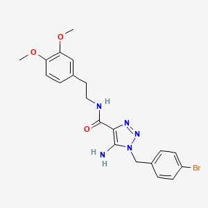 molecular formula C20H22BrN5O3 B2904792 5-amino-1-(4-bromobenzyl)-N-[2-(3,4-dimethoxyphenyl)ethyl]-1H-1,2,3-triazole-4-carboxamide CAS No. 899736-73-3