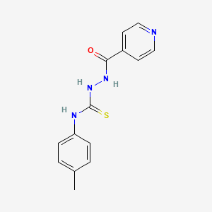 molecular formula C14H14N4OS B2904793 N-{[(4-Methylphenyl)carbamothioyl]amino}pyridine-4-carboxamide CAS No. 74270-71-6