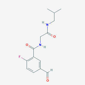 2-Fluoro-5-formyl-N-[2-(2-methylpropylamino)-2-oxoethyl]benzamide