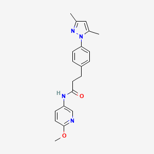 3-(4-(3,5-dimethyl-1H-pyrazol-1-yl)phenyl)-N-(6-methoxypyridin-3-yl)propanamide