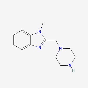 molecular formula C13H18N4 B2904804 1-Methyl-2-(1-piperazinylmethyl)-1H-benzimidazole CAS No. 59037-72-8