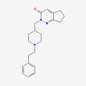 2-[[1-(2-Phenylethyl)piperidin-4-yl]methyl]-6,7-dihydro-5H-cyclopenta[c]pyridazin-3-one