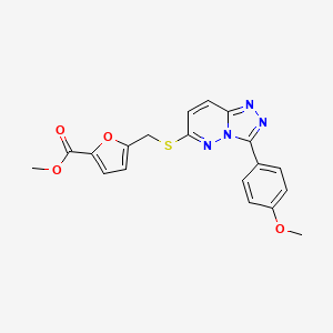 molecular formula C19H16N4O4S B2904808 methyl 5-({[3-(4-methoxyphenyl)-[1,2,4]triazolo[4,3-b]pyridazin-6-yl]sulfanyl}methyl)furan-2-carboxylate CAS No. 852376-80-8