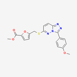 molecular formula C19H16N4O4S B2904808 Methyl 5-[[3-(4-methoxyphenyl)-[1,2,4]triazolo[4,3-b]pyridazin-6-yl]sulfanylmethyl]furan-2-carboxylate CAS No. 852376-80-8