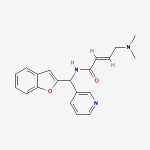 (E)-N-[1-Benzofuran-2-yl(pyridin-3-yl)methyl]-4-(dimethylamino)but-2-enamide