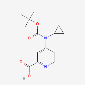 4-[Cyclopropyl-[(2-methylpropan-2-yl)oxycarbonyl]amino]pyridine-2-carboxylic acid