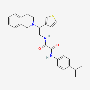 N1-(2-(3,4-dihydroisoquinolin-2(1H)-yl)-2-(thiophen-3-yl)ethyl)-N2-(4-isopropylphenyl)oxalamide