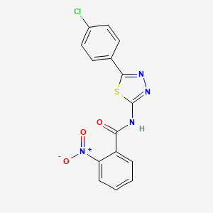N-[5-(4-chlorophenyl)-1,3,4-thiadiazol-2-yl]-2-nitrobenzamide