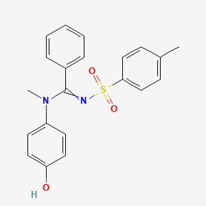 molecular formula C21H20N2O3S B2904848 N-(4-hydroxyphenyl)-N-methyl-N'-tosylbenzimidamide CAS No. 301194-88-7