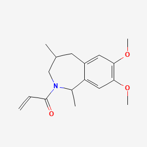 molecular formula C17H23NO3 B2904878 1-(7,8-Dimethoxy-1,4-dimethyl-2,3,4,5-tetrahydro-1h-2-benzazepin-2-yl)prop-2-en-1-one CAS No. 2128697-75-4