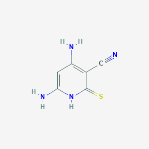 molecular formula C6H6N4S B2904919 4,6-Diamino-2-mercaptonicotinonitrile CAS No. 244248-70-2