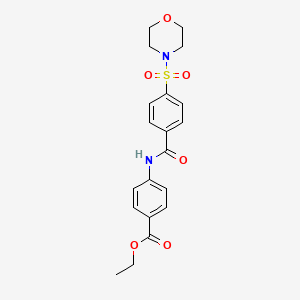 molecular formula C20H22N2O6S B2904931 Ethyl 4-(4-(morpholinosulfonyl)benzamido)benzoate CAS No. 313520-85-3