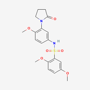 B2904957 2,5-dimethoxy-N-(4-methoxy-3-(2-oxopyrrolidin-1-yl)phenyl)benzenesulfonamide CAS No. 942013-17-4