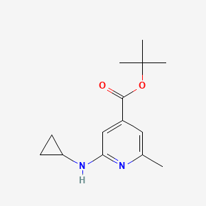 molecular formula C14H20N2O2 B2904972 Tert-butyl 2-(cyclopropylamino)-6-methylpyridine-4-carboxylate CAS No. 2248329-95-3