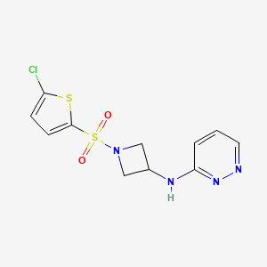 N-{1-[(5-chlorothiophen-2-yl)sulfonyl]azetidin-3-yl}pyridazin-3-amine