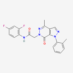 molecular formula C21H17F2N5O2 B2904988 N-(2,4-difluorophenyl)-2-[4-methyl-1-(2-methylphenyl)-7-oxo-1H,6H,7H-pyrazolo[3,4-d]pyridazin-6-yl]acetamide CAS No. 942009-13-4