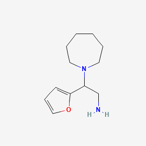 molecular formula C12H20N2O B2904991 2-(azepan-1-yl)-2-(furan-2-yl)ethanamine CAS No. 889939-35-9