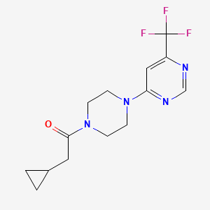 2-Cyclopropyl-1-(4-(6-(trifluoromethyl)pyrimidin-4-yl)piperazin-1-yl)ethanone