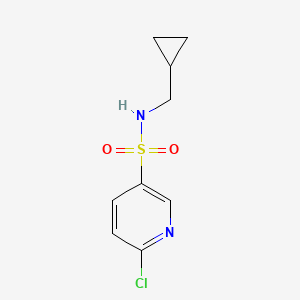 molecular formula C9H11ClN2O2S B2905004 6-chloro-N-(cyclopropylmethyl)pyridine-3-sulfonamide CAS No. 1016689-89-6
