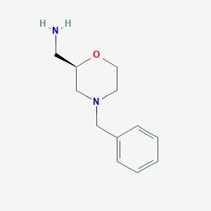 molecular formula C12H18N2O B2905094 [(2R)-4-benzylmorpholin-2-yl]methanamine CAS No. 214273-17-3