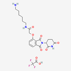 molecular formula C23H27F3N4O8 B2905148 Thalidomide-O-amido-C6-NH2 TFA 