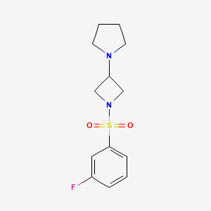 1-[1-(3-Fluorophenyl)sulfonylazetidin-3-yl]pyrrolidine